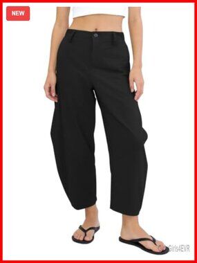 PEHMEA Women's Quick Dry Barrel Jogger Pants Loose Travel Workout Trousers